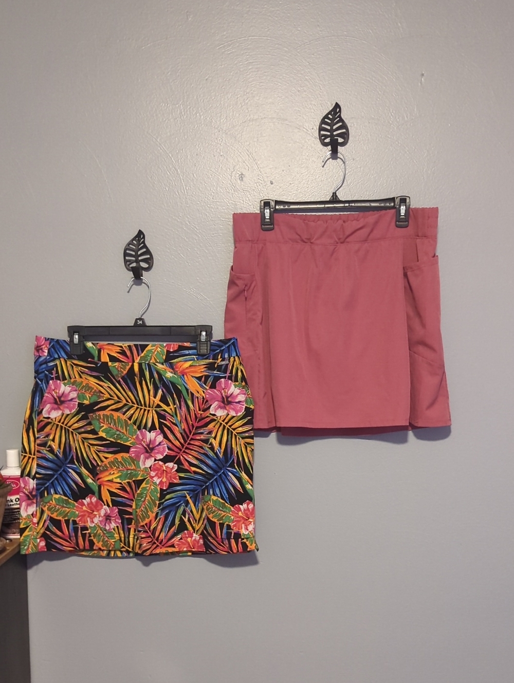 Bundle Of Two Athletic Skorts In Pink Tones And Floral Rafaella RBX Brands XL